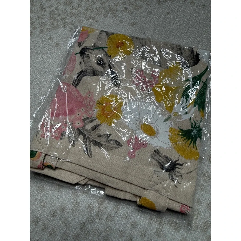 BEEKMAN 1802 Tote Bag Beige Floral Goat Botanical Baby Goat Women's OS‎ New